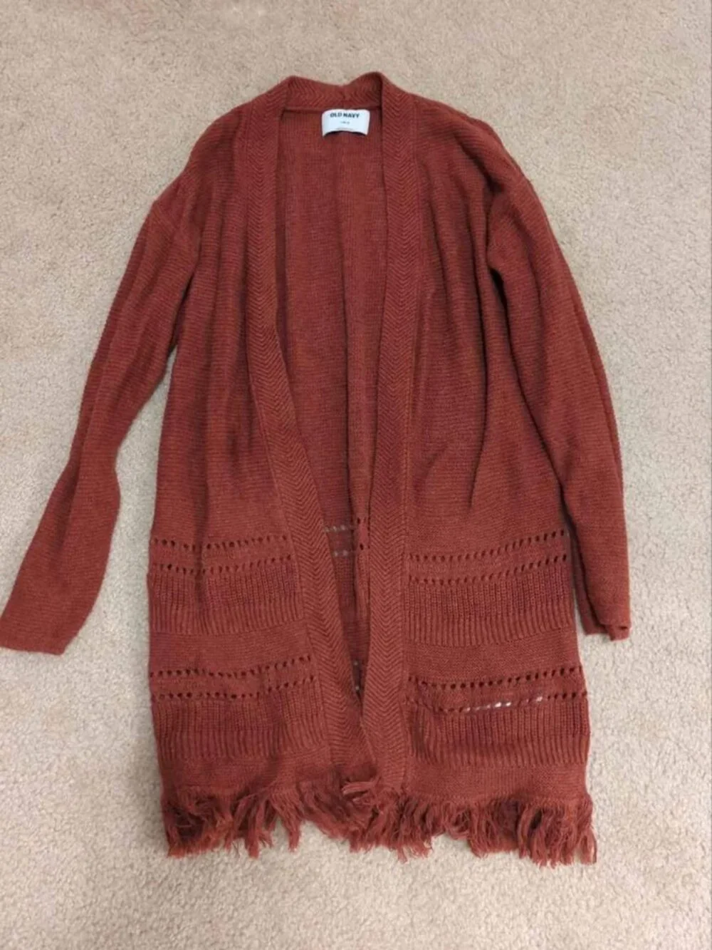 Girls size large old navy long sweater